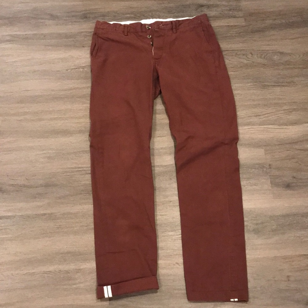 Ben Sherman Maroon size W33/L34 stretch EC1 chinos